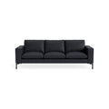 New Standard 92" Sofa by Blu Dot in Granite Leather with Black legs, upholstery detail