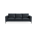New Standard 92" Sofa by Blu Dot in Ink Leather with Black legs, upholstery detail