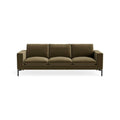 New Standard 92" Sofa by Blu Dot in Moss Velvet with Black legs, upholstery detail