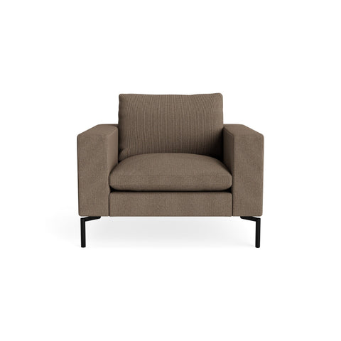 New Standard Lounge Chair by Blu Dot in Kvadrat Autumn Cardamom with Black legs, upholstery detail