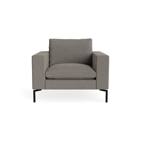 New Standard Lounge Chair by Blu Dot in Sanford Black with Black legs, upholstery detail