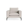 New Standard Lounge Chair by Blu Dot in Slyvan Bone with Black legs, upholstery detail