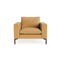 New Standard Lounge Chair by Blu Dot in Camel Leather with Black legs, upholstery detail