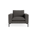 New Standard Lounge Chair by Blu Dot in Kelso Charcoal with Black legs, upholstery detail