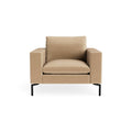 New Standard Lounge Chair by Blu Dot in Camel Velvet with Black legs, upholstery detail