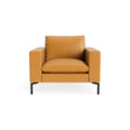 New Standard Lounge Chair by Blu Dot in Canyon Leather with Black legs, upholstery detail