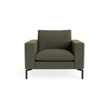 New Standard Lounge Chair by Blu Dot in Kvadrat Guest Fatigue with Black legs, upholstery detail