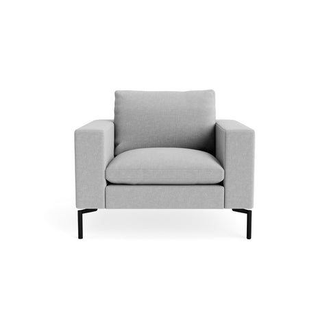 New Standard Lounge Chair by Blu Dot in Maharam Mode In Intaglio with Black legs, upholstery detail