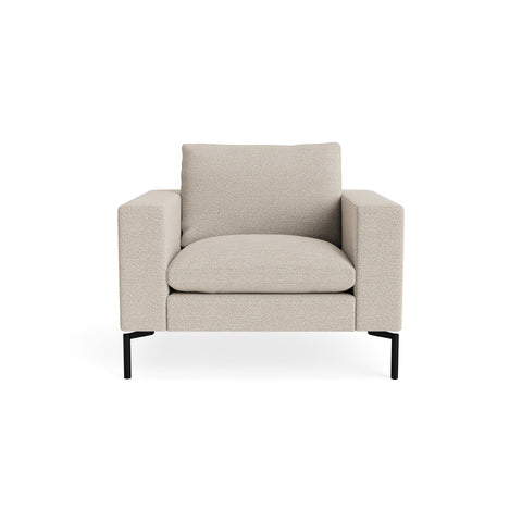 New Standard Lounge Chair by Blu Dot in Sanford Linen with Black legs, upholstery detail