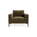 New Standard Lounge Chair by Blu Dot in Moss Velvet with Black legs, upholstery detail