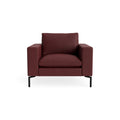 New Standard Lounge Chair by Blu Dot in Oxblood Leather with Black legs, upholstery detail
