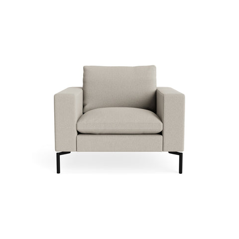New Standard Lounge Chair by Blu Dot in Kelso Sand with Black legs, upholstery detail