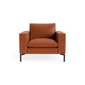 New Standard Lounge Chair by Blu Dot in Toffee Leather with Black legs, upholstery detail