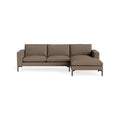 New Standard Sofa with Chaise by Blu Dot in Kvadrat Autumn Cardamom with Black legs, right-facing, upholstery detail