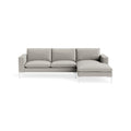 New Standard Sofa with Chaise by Blu Dot in Maharam Mode In Clavicle with White legs, right-facing, upholstery detail