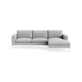 New Standard Sofa with Chaise by Blu Dot in Maharam Mode In Intaglio with White legs, right-facing, upholstery detail