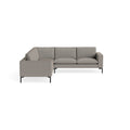 New Standard Sectional Sofa by Blu Dot in Sanford Black with Black legs, left-facing, upholstery detail
