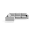 New Standard Sectional Sofa by Blu Dot in Maharam Mode In Intaglio with White legs, left-facing, upholstery detail