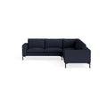 New Standard Sectional Sofa by Blu Dot in Kvadrat Autumn Navy with Black legs, right-facing, upholstery detail