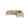 New Standard Sectional Sofa by Blu Dot in Kelso Camel with Black legs, right-facing, upholstery detail