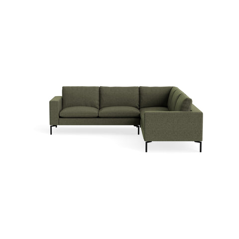 New Standard Sectional Sofa by Blu Dot in Kvadrat Guest Fatigue with Black legs, right-facing, upholstery detail