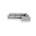 New Standard Sectional Sofa by Blu Dot in Maharam Mode In Intaglio with White legs, right-facing, upholstery detail