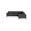 New Standard Sectional Sofa by Blu Dot in Maharam Meld In Panda with Black legs, right-facing, upholstery detail