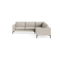 New Standard Sectional Sofa by Blu Dot in Kelso Sand with Black legs, right-facing, upholstery detail