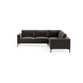 New Standard Sectional Sofa by Blu Dot in Storm Velvet with Black legs, right-facing, upholstery detail
