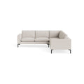 New Standard Sectional Sofa by Blu Dot in Vos Bone with Black legs, right-facing, upholstery detail