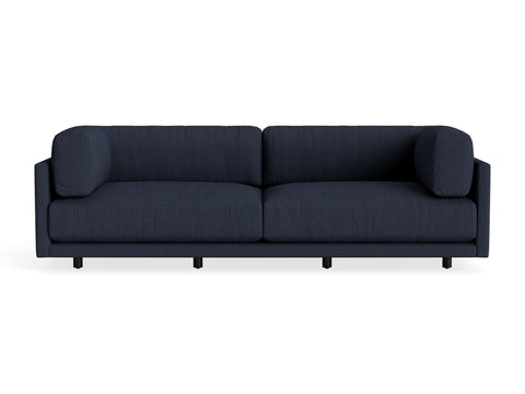 Sunday 102" Sofa by Blu Dot, three-seat with bolster cushions, in Kvadrat Autumn Navy