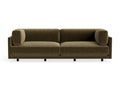 Sunday 102" Sofa by Blu Dot, three-seat with bolster cushions, in Moss Velvet
