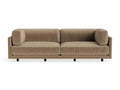 Sunday 102" Sofa by Blu Dot, three-seat with bolster cushions, in Camel Velvet
