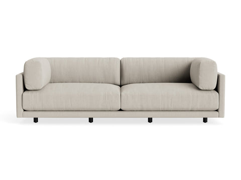 Sunday 102" Sofa by Blu Dot, three-seat with bolster cushions, in Vos Bone