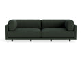 Sunday 102" Sofa by Blu Dot, three-seat with bolster cushions, in Vos Evergreen