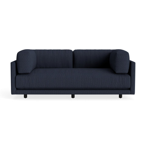 Sunday 82" Sofa by Blu Dot in Kvadrat Autumn Navy, three-seat with bolster cushions