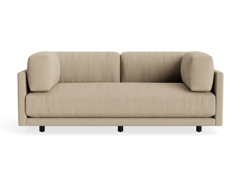 Sunday 82" Sofa by Blu Dot in Landa Stone, three-seat with bolster cushions