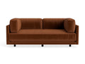 Sunday 82" Sofa by Blu Dot in Copper Velvet, three-seat with bolster cushions