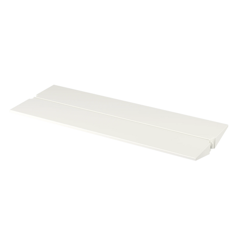 String Furniture Pira Shelf in white, 35.4 inch sheet steel shelf, white background packshot