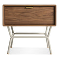 Dang 1 Drawer Nightstand by Blu Dot in walnut and putty grey