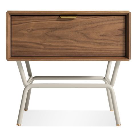 Dang 1 Drawer Nightstand by Blu Dot in walnut and putty grey