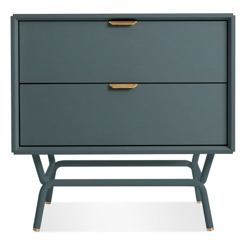 dang 2 door modern nightstand by Blu Dot in marine blue