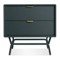 dang 2 door modern nightstand by Blu Dot in navy green