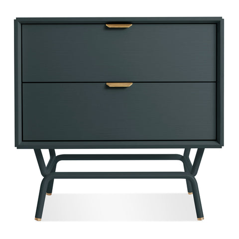 dang 2 door modern nightstand by Blu Dot in navy green