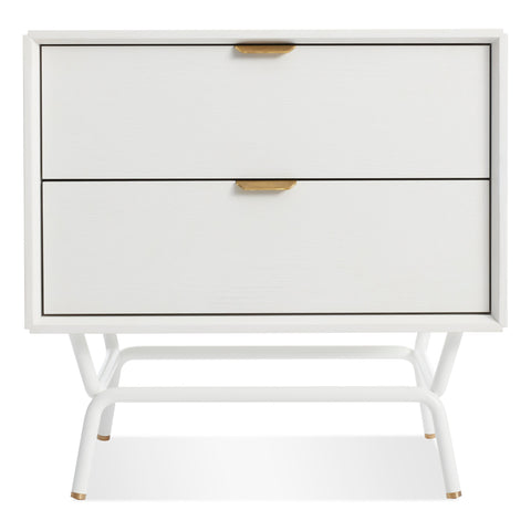 dang 2 door modern nightstand by Blu Dot in white