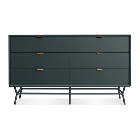 Dang 6 Drawer Dresser by Blu Dot in Navy Green