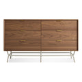 Dang 6 Drawer Dresser by Blu Dot in walnut and putty