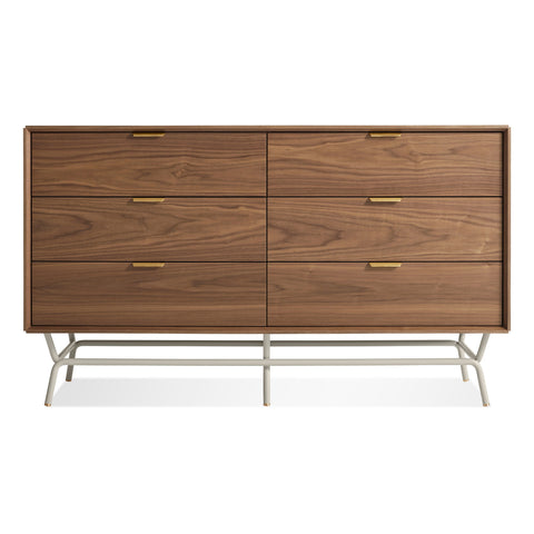 Dang 6 Drawer Dresser by Blu Dot in walnut and putty