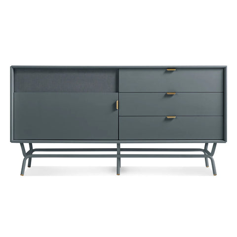 Dang 1 Door / 3 Drawer Console by Blu Dot in marine blue