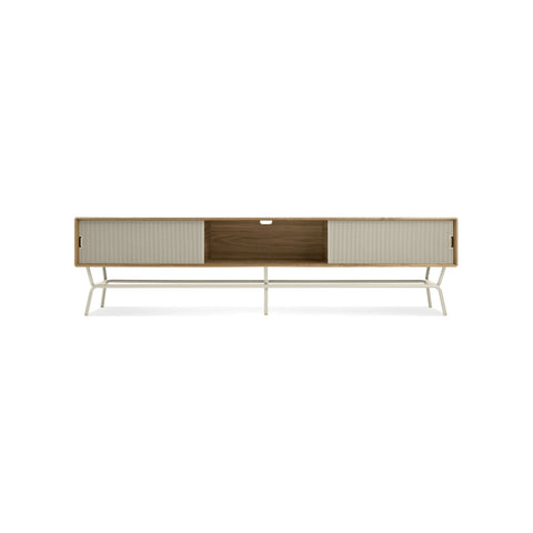Dang Long and Low by Blu Dot in Walnut Putty Grey